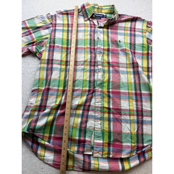 Ralph Lauren Polo Golf Plaid Tilden Short Sleeve Shirt Multicolor Mens Size XL - Picture 5 of 9